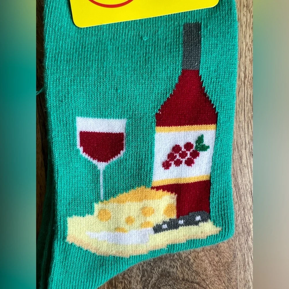 Foozys Wine and Cheese Socks